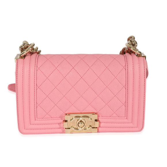 Chanel Handbags - Chanel Pink Caviar Small Boy Bag
